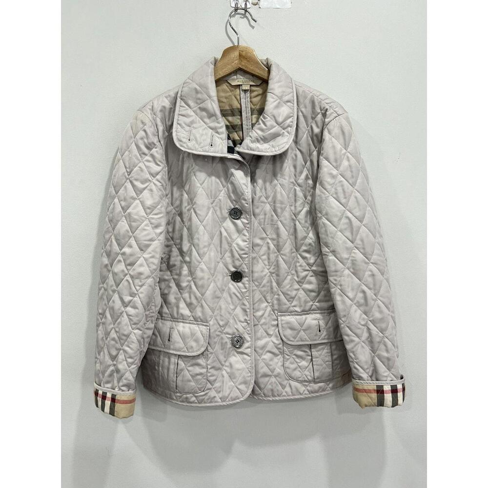 Womens Burberry Brit Diamond Quilted Jacket Nova Check